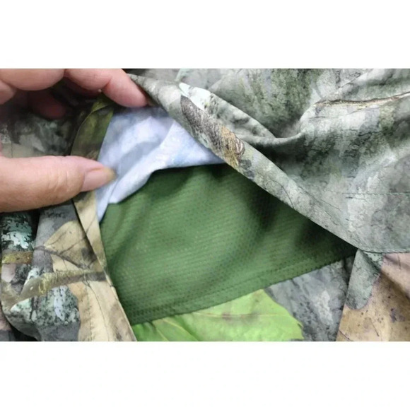 Mossy Oak Tabbed Sleeves Men's Dressy Button Up Silky Camo Shirt-Size Medium - Picture 10 of 10